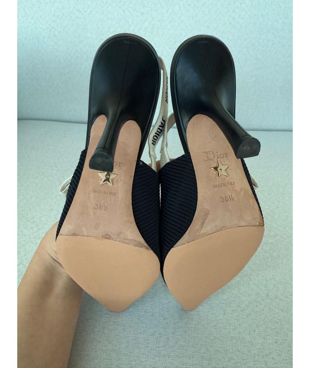 CHRISTIAN DIOR Черные текстильные туфли, фото 4