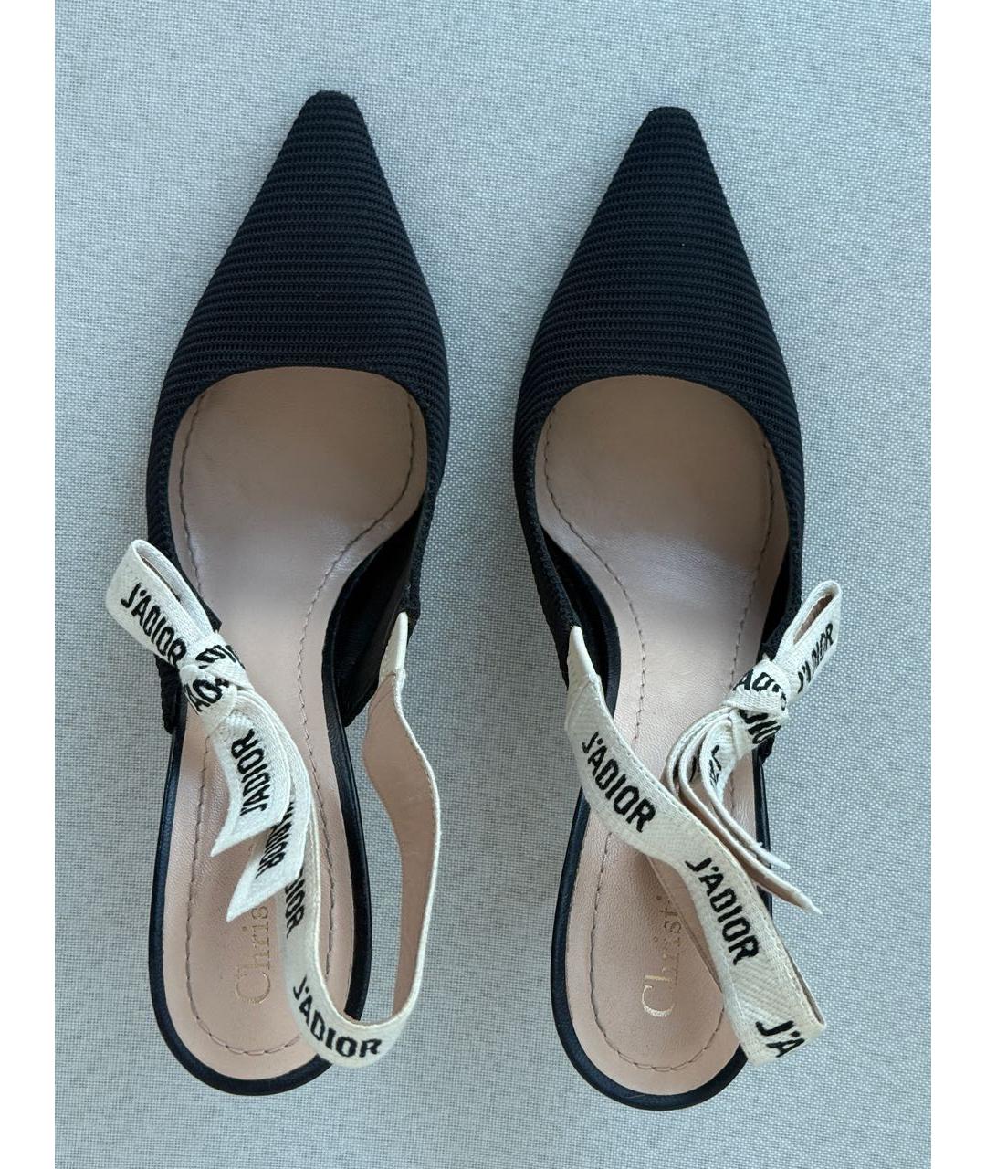 CHRISTIAN DIOR Черные текстильные туфли, фото 8