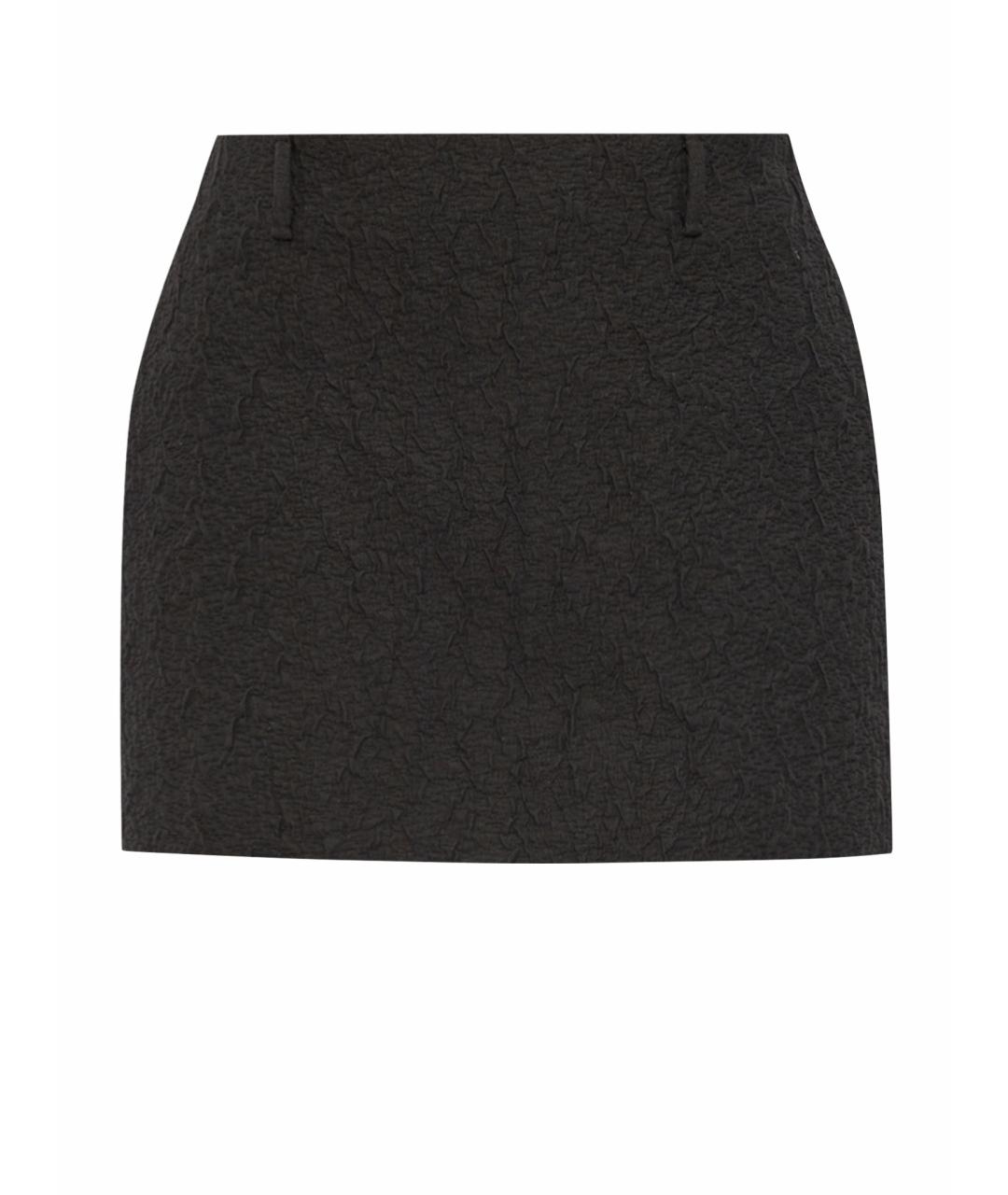 GUCCI Черная хлопковая юбка мини, фото 1