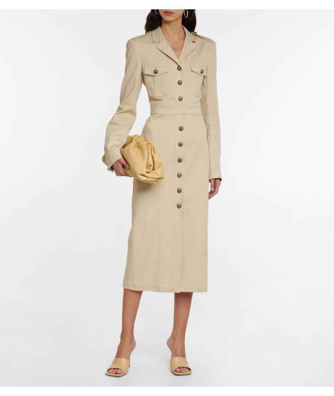 SPORTMAX Бежевое повседневное платье, фото 2