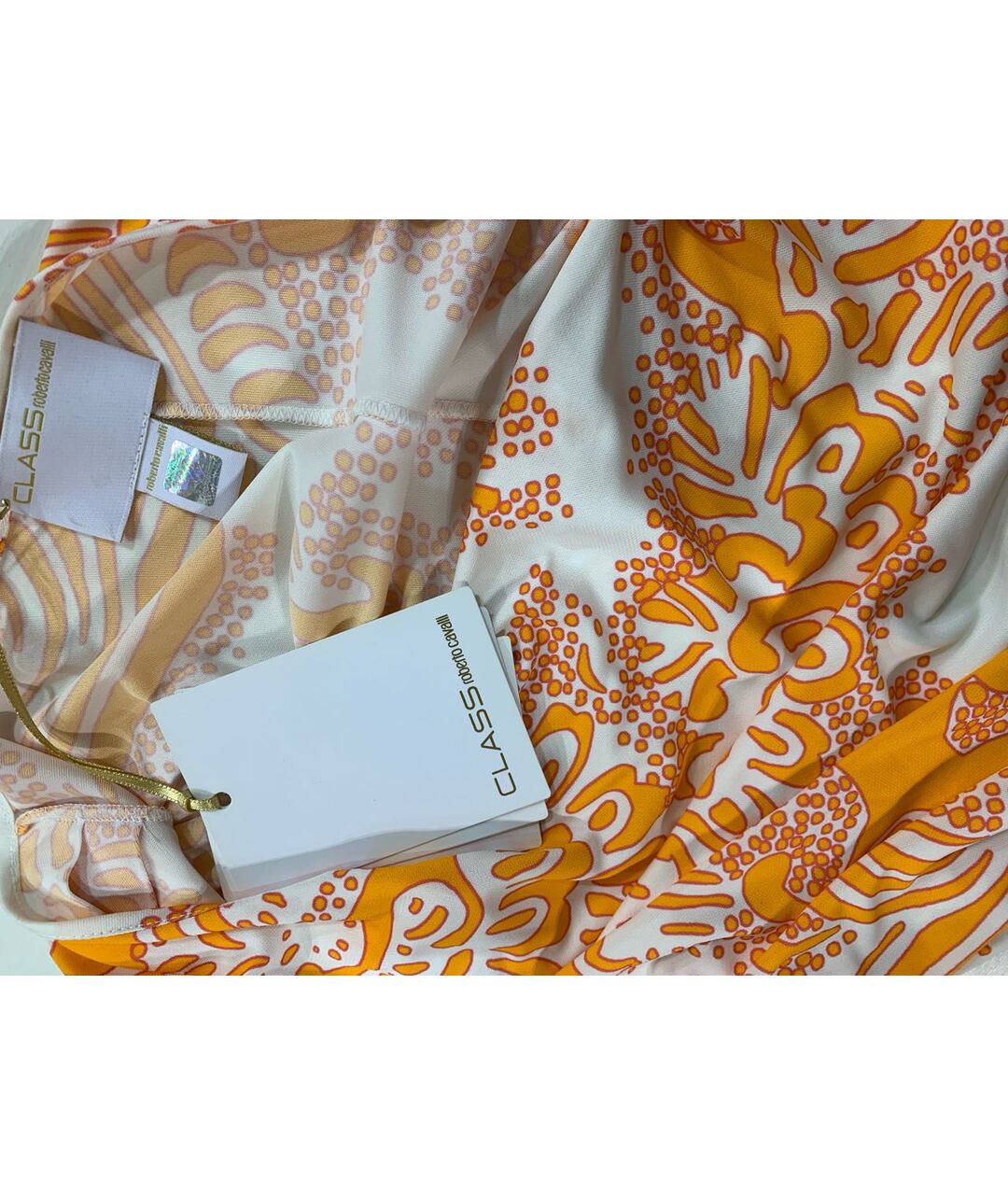 CAVALLI CLASS Оранжевая вискозная рубашка, фото 3