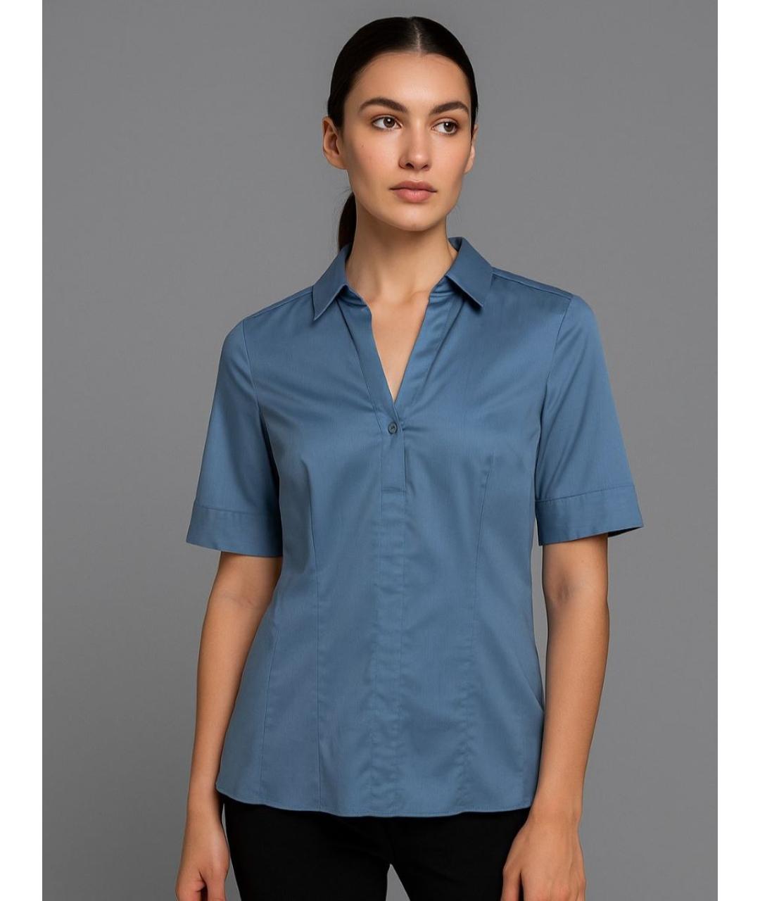 HUGO BOSS Голубая блузы, фото 6