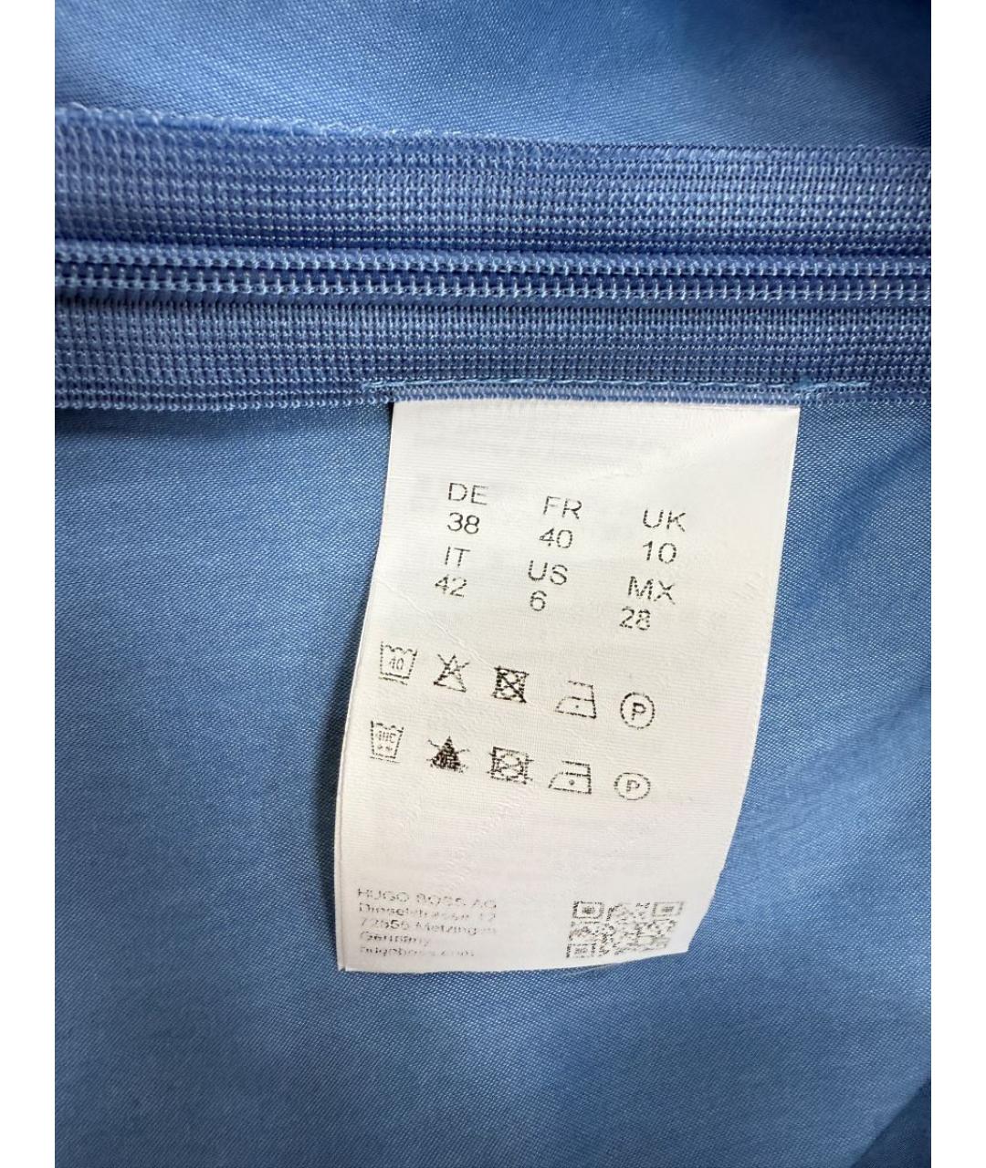 HUGO BOSS Голубая блузы, фото 4