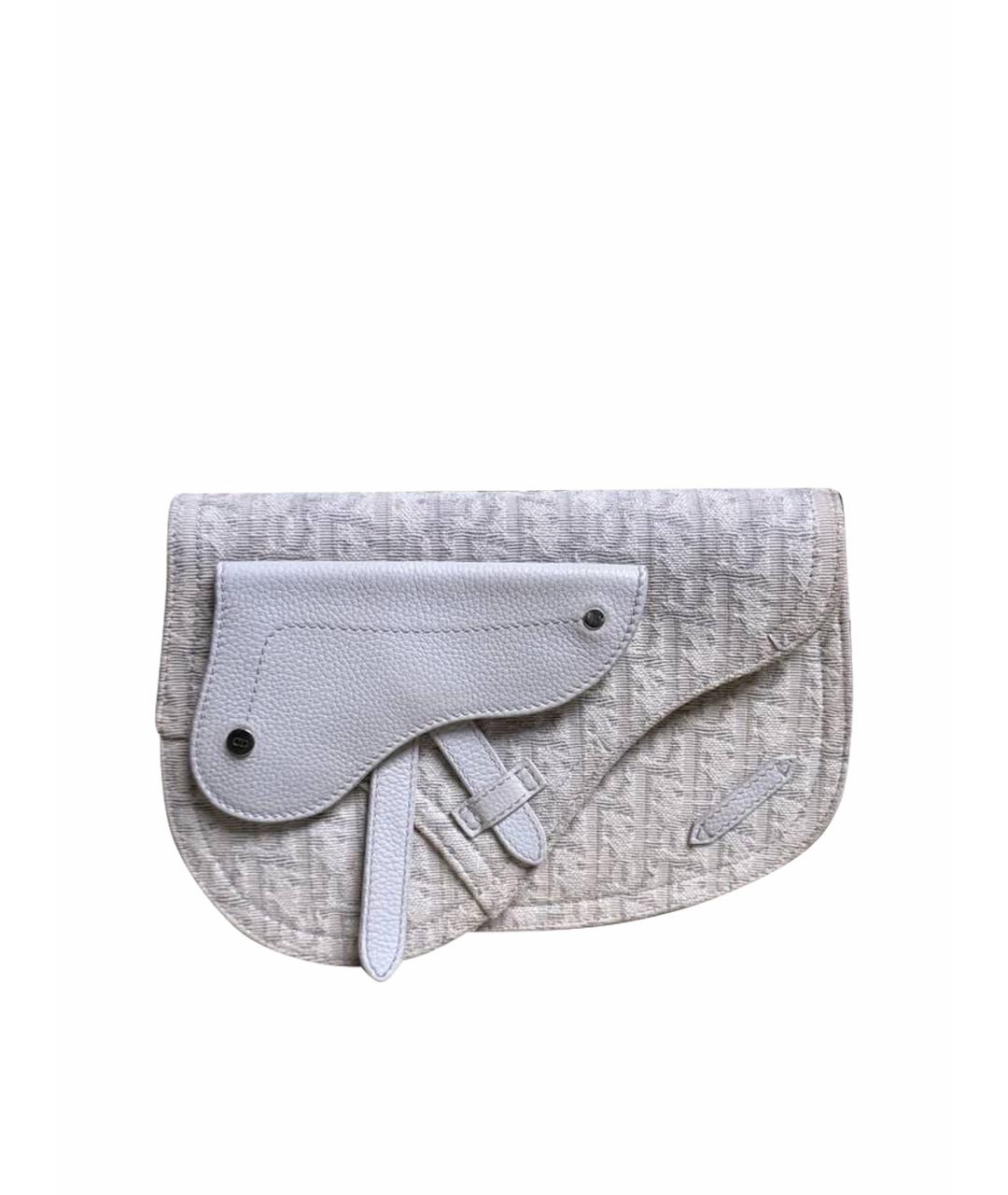 CHRISTIAN DIOR Белая кожаная сумка через плечо, фото 1