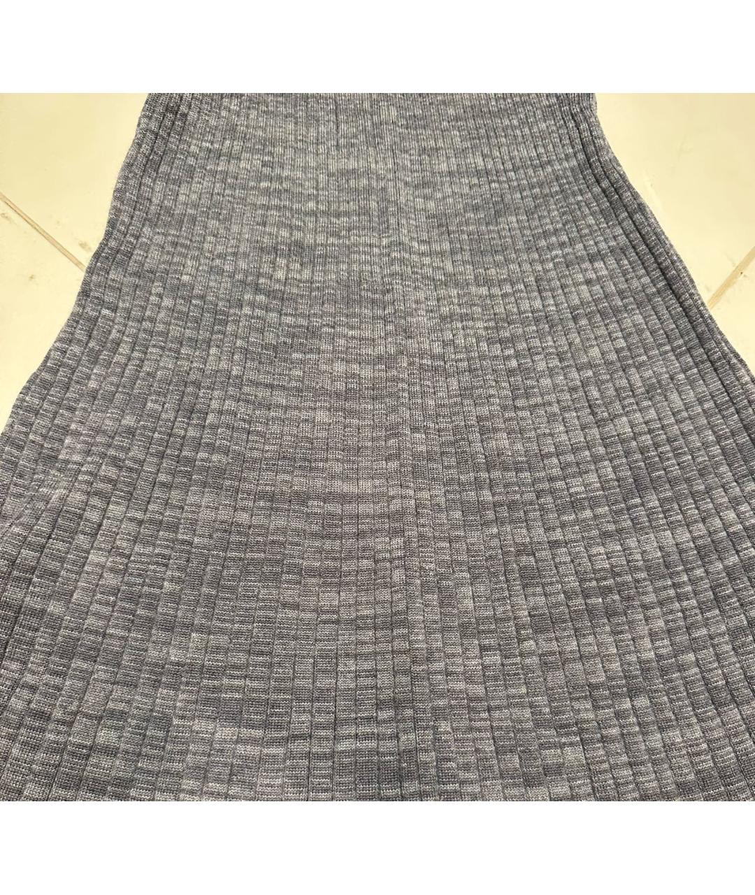 MONCLER Серое шерстяное повседневное платье, фото 8