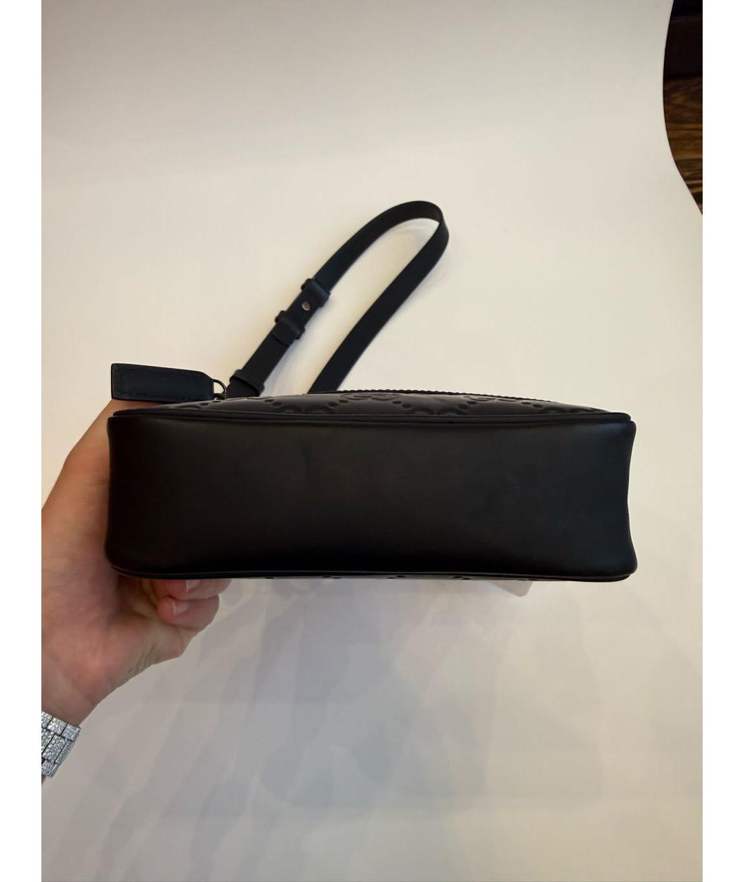 GUCCI Черная кожаная сумка на плечо, фото 5