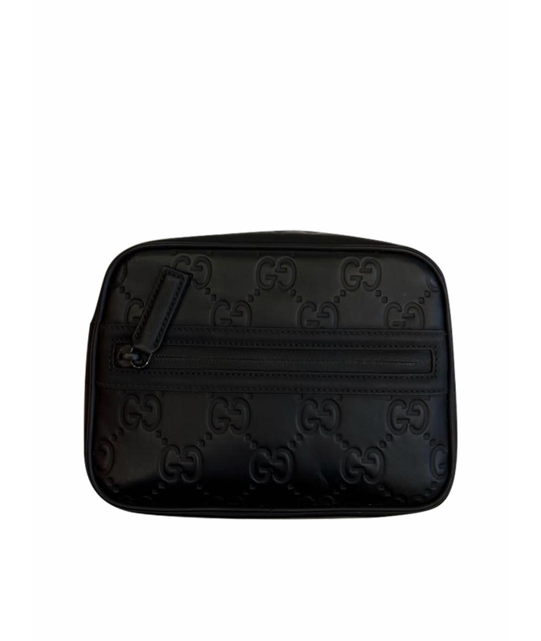 GUCCI Черная кожаная сумка на плечо, фото 1