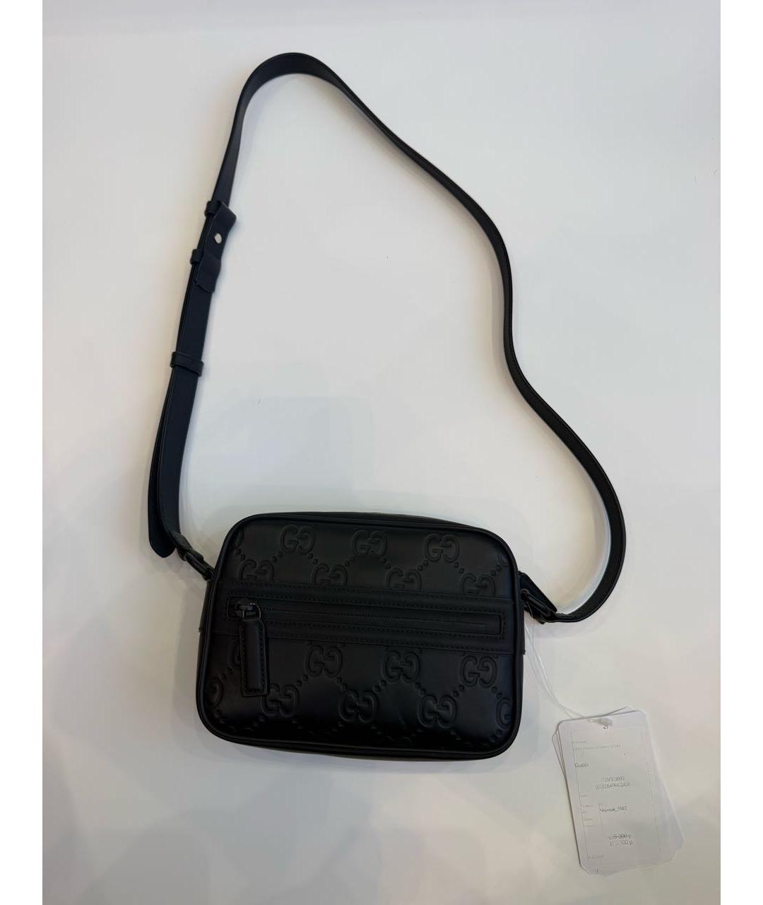 GUCCI Черная кожаная сумка на плечо, фото 2