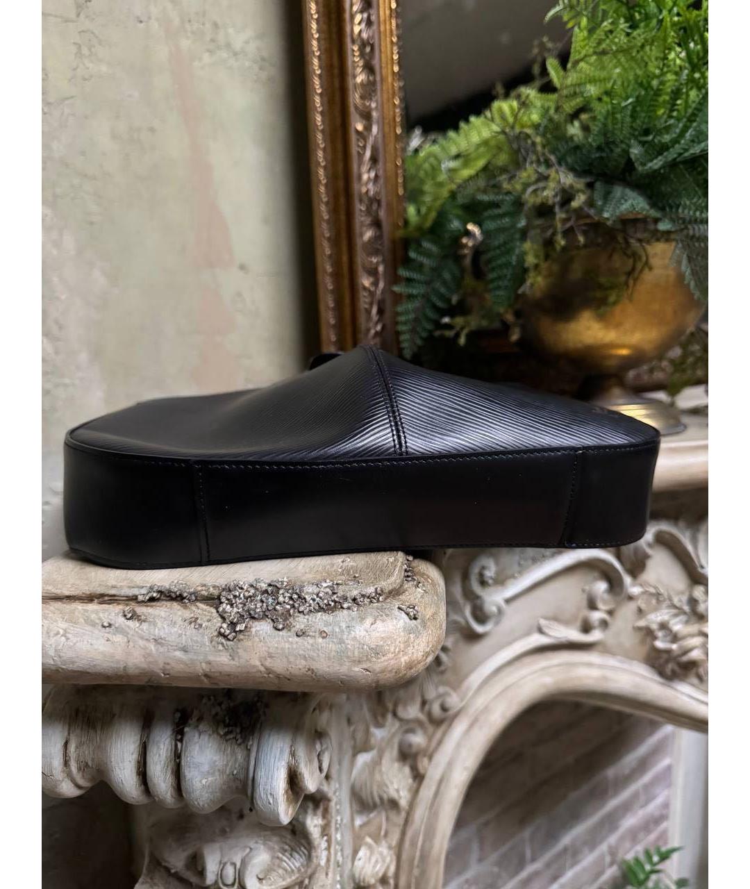 LOUIS VUITTON Черная кожаная сумка тоут, фото 3