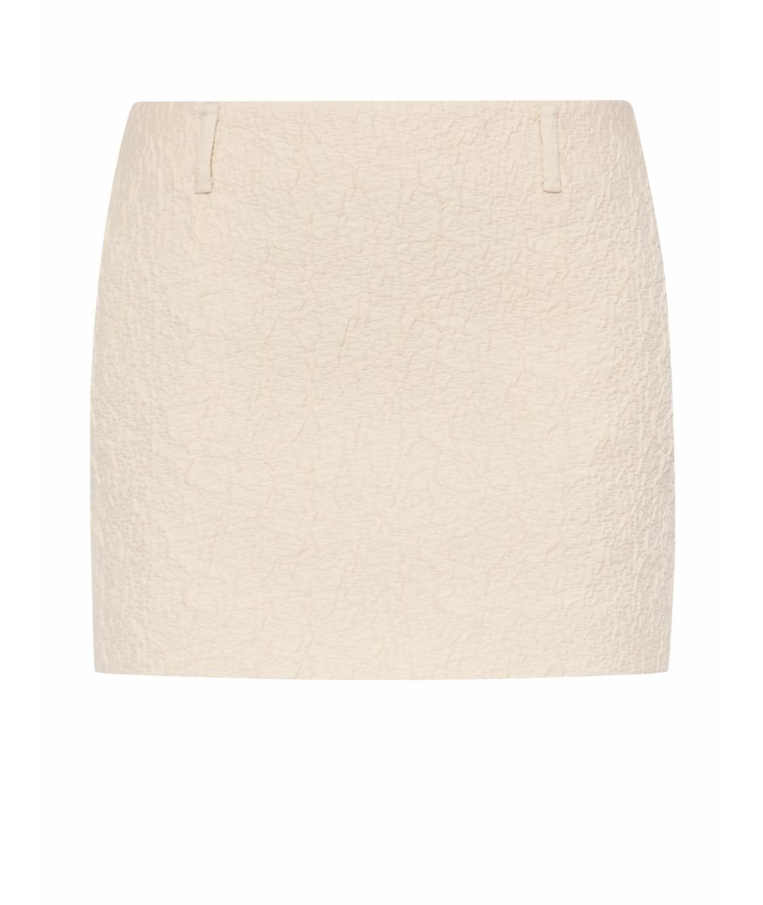 GUCCI Бежевая хлопковая юбка мини, фото 1