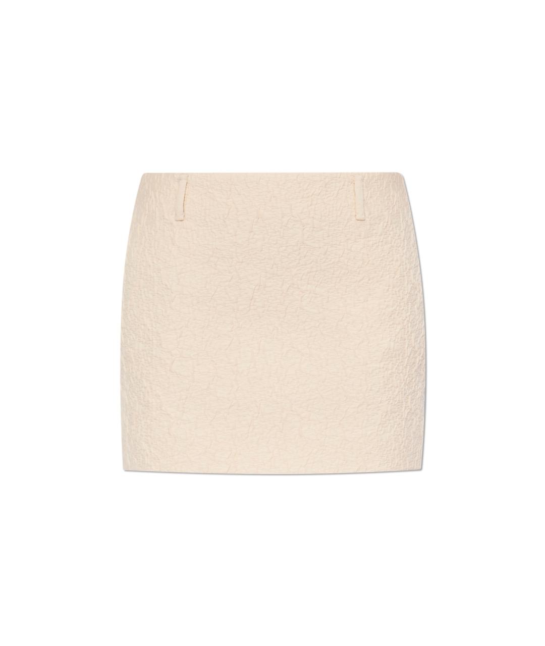 GUCCI Бежевая хлопковая юбка мини, фото 5