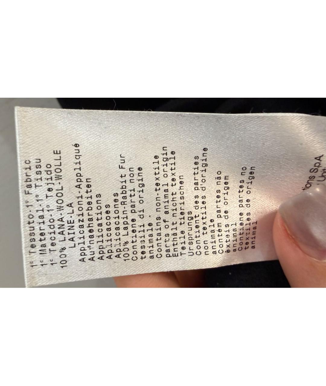 GIORGIO ARMANI Черное шерстяное пальто, фото 8