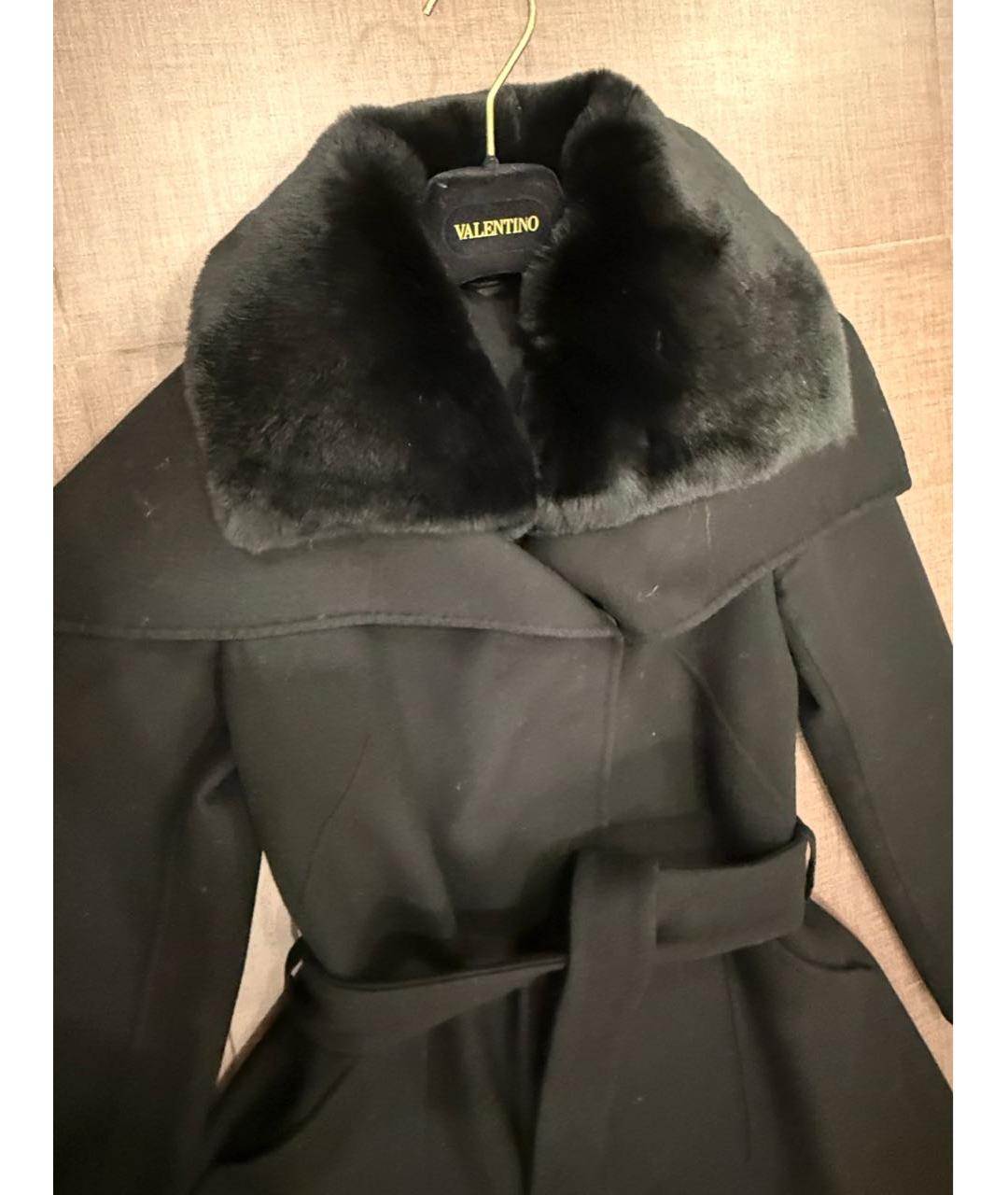 GIORGIO ARMANI Черное шерстяное пальто, фото 2