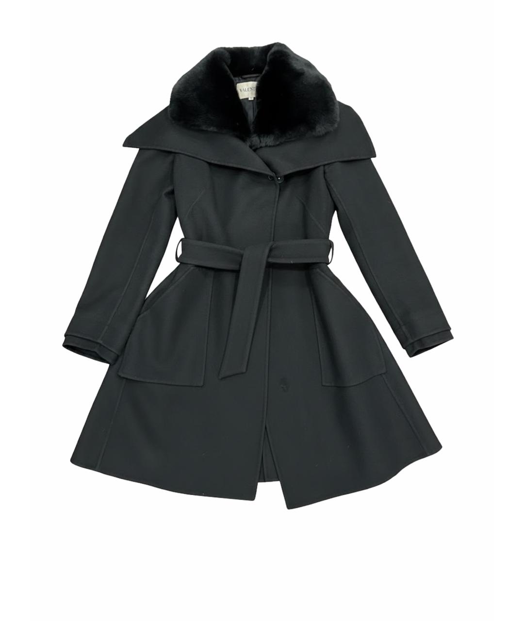 GIORGIO ARMANI Черное шерстяное пальто, фото 1