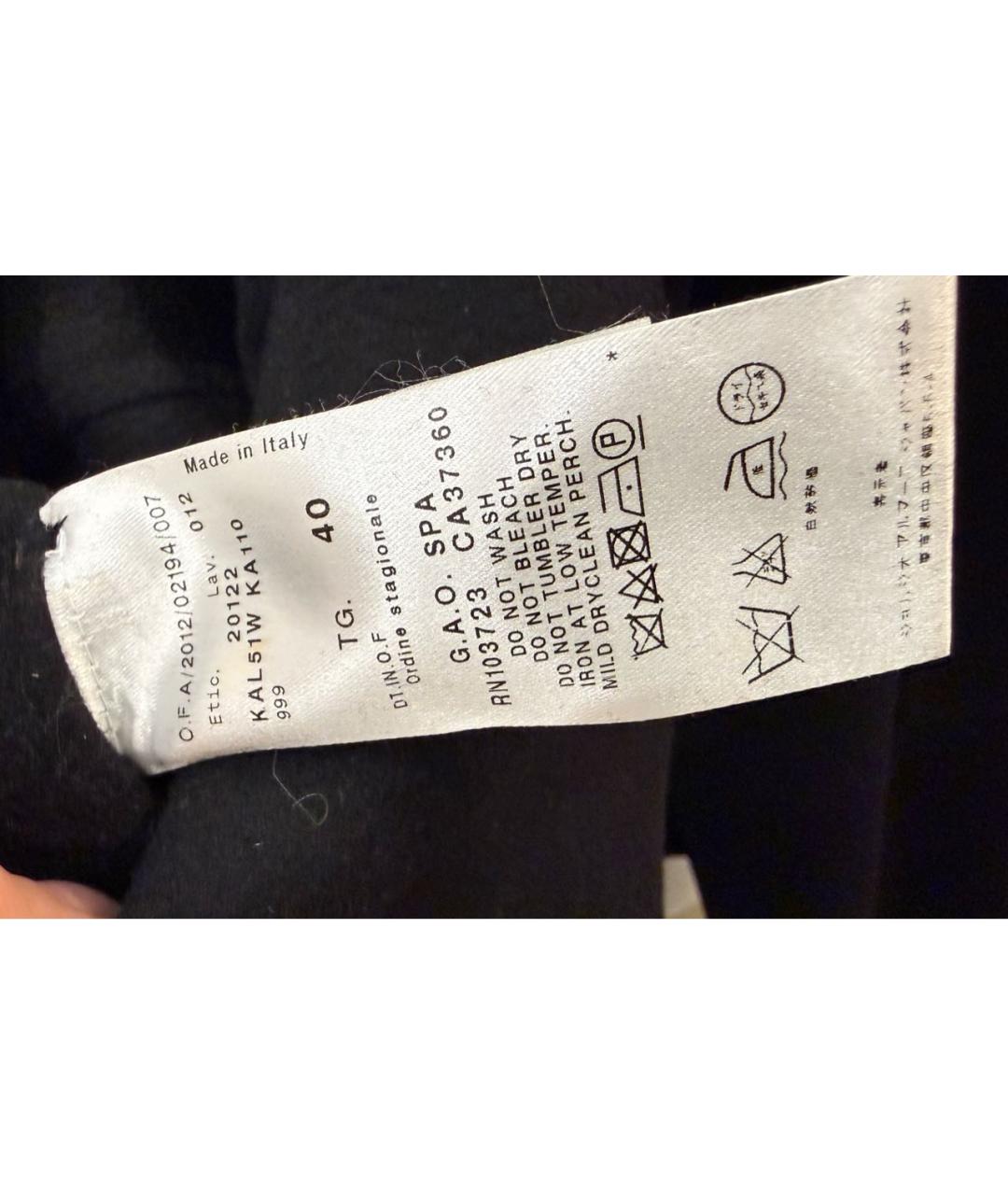 GIORGIO ARMANI Черное шерстяное пальто, фото 7