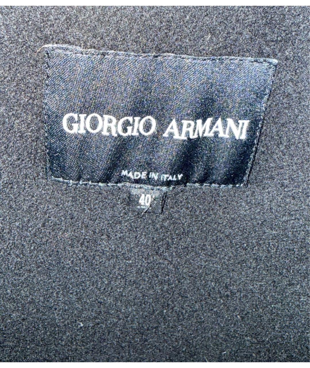 GIORGIO ARMANI Черное шерстяное пальто, фото 6