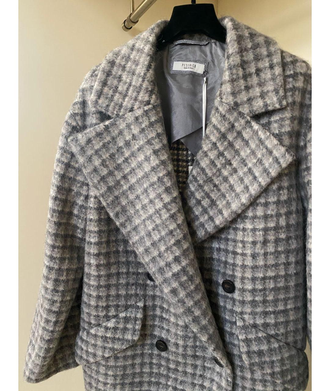 PESERICO Серое шерстяное пальто, фото 5