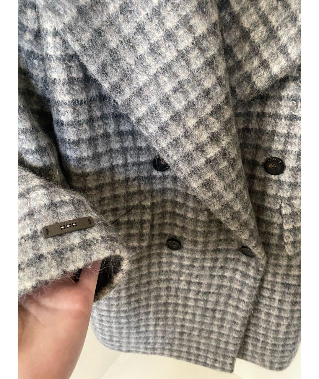 PESERICO Серое шерстяное пальто, фото 6