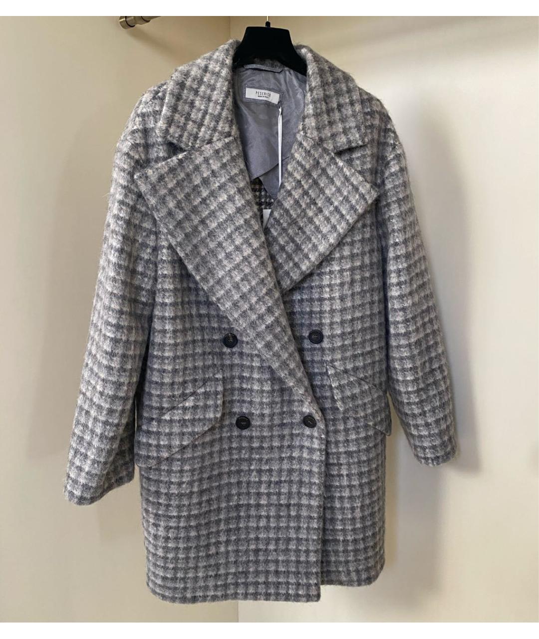 PESERICO Серое шерстяное пальто, фото 4