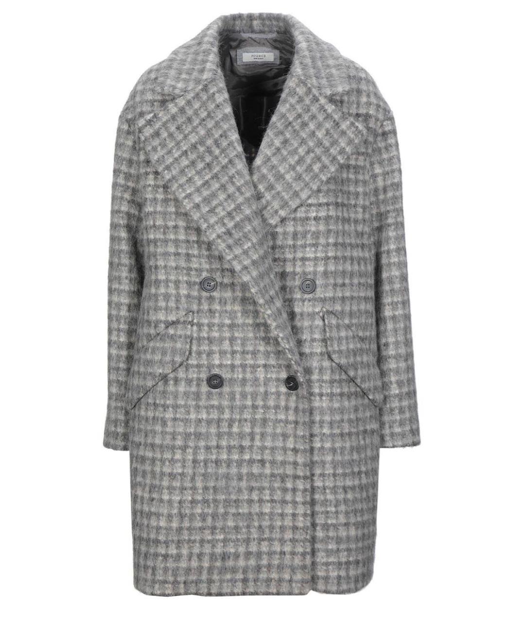 PESERICO Серое шерстяное пальто, фото 9