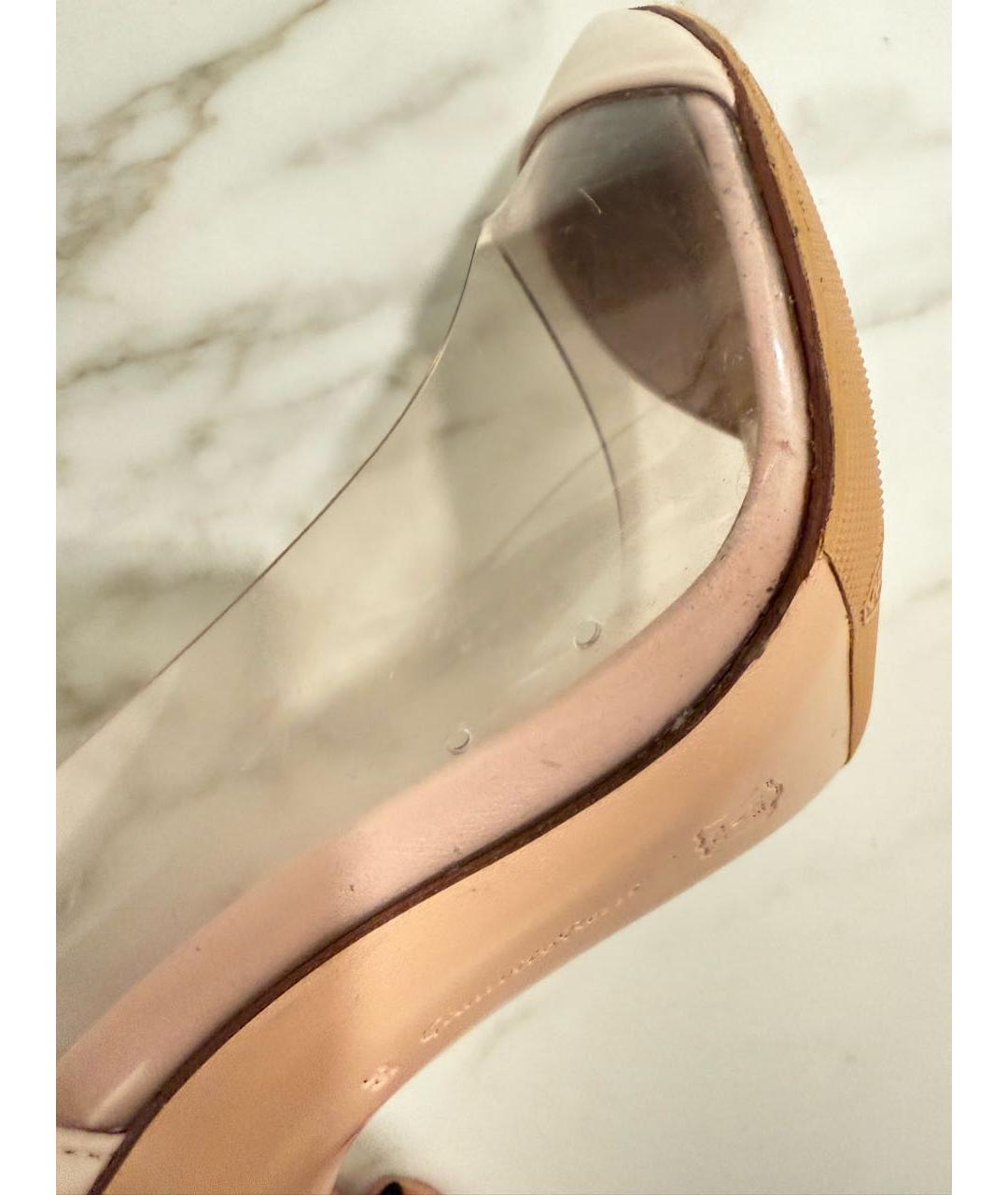 GIANVITO ROSSI Бежевые кожаные туфли, фото 6