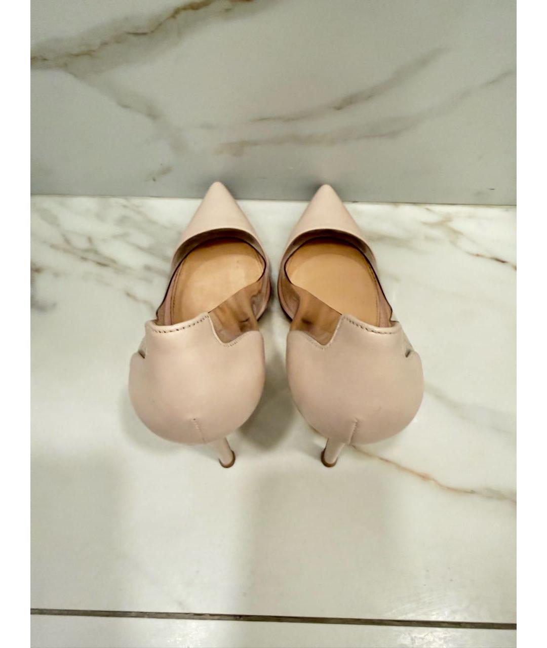 GIANVITO ROSSI Бежевые кожаные туфли, фото 7