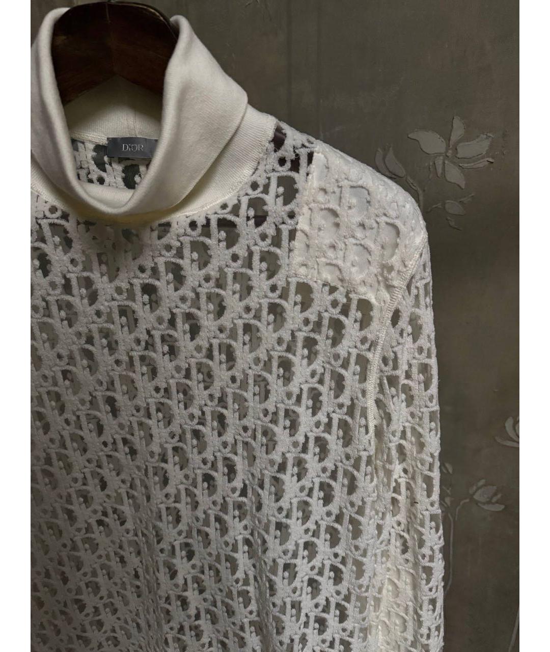 CHRISTIAN DIOR Белая хлопковая водолазка, фото 4