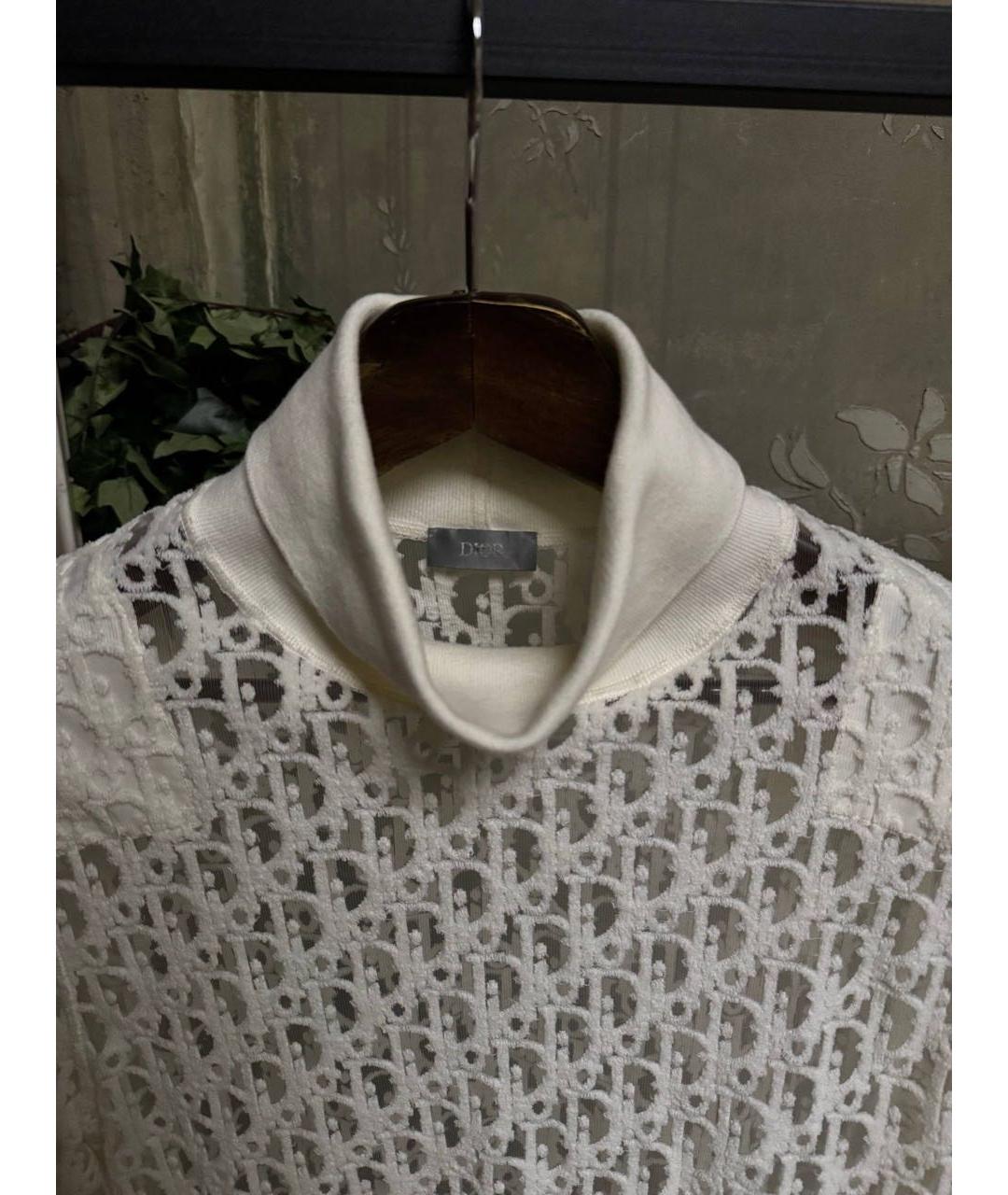 CHRISTIAN DIOR Белая хлопковая водолазка, фото 3