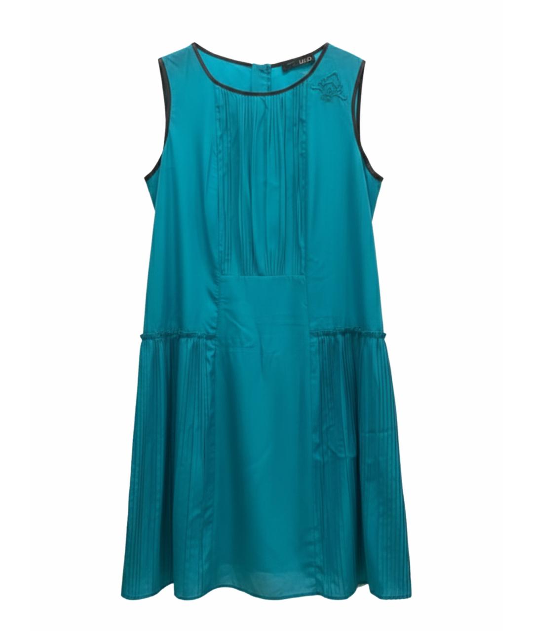 LIU JO Бирюзовое полиэстеровое коктейльное платье, фото 1