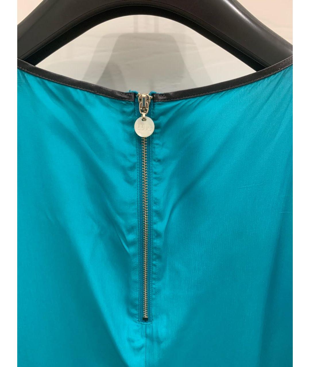 LIU JO Бирюзовое полиэстеровое коктейльное платье, фото 4