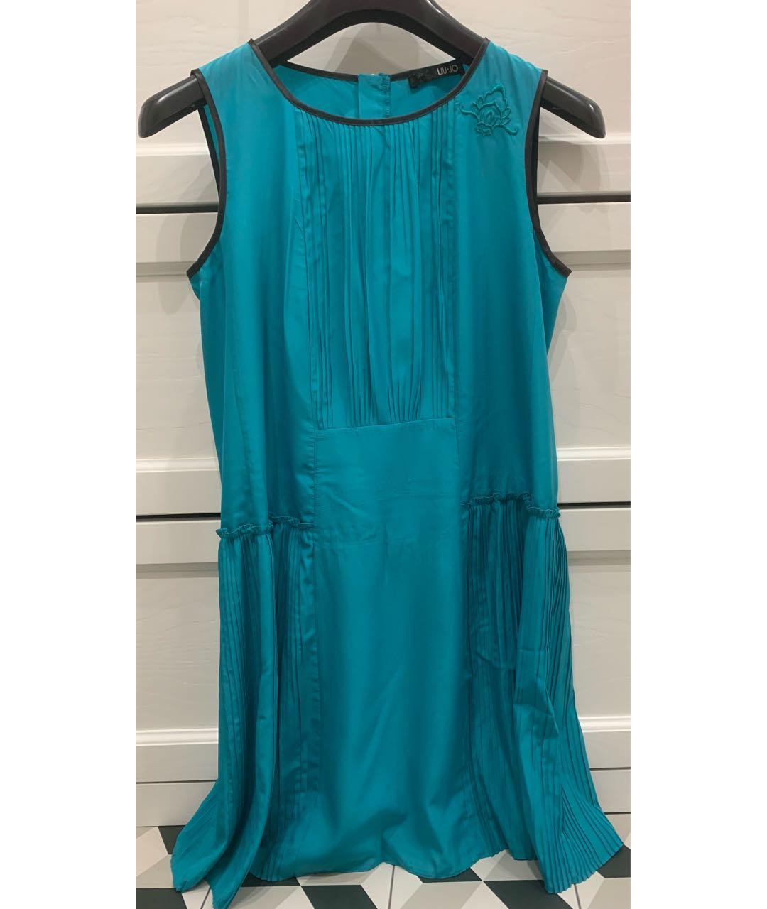 LIU JO Бирюзовое полиэстеровое коктейльное платье, фото 5