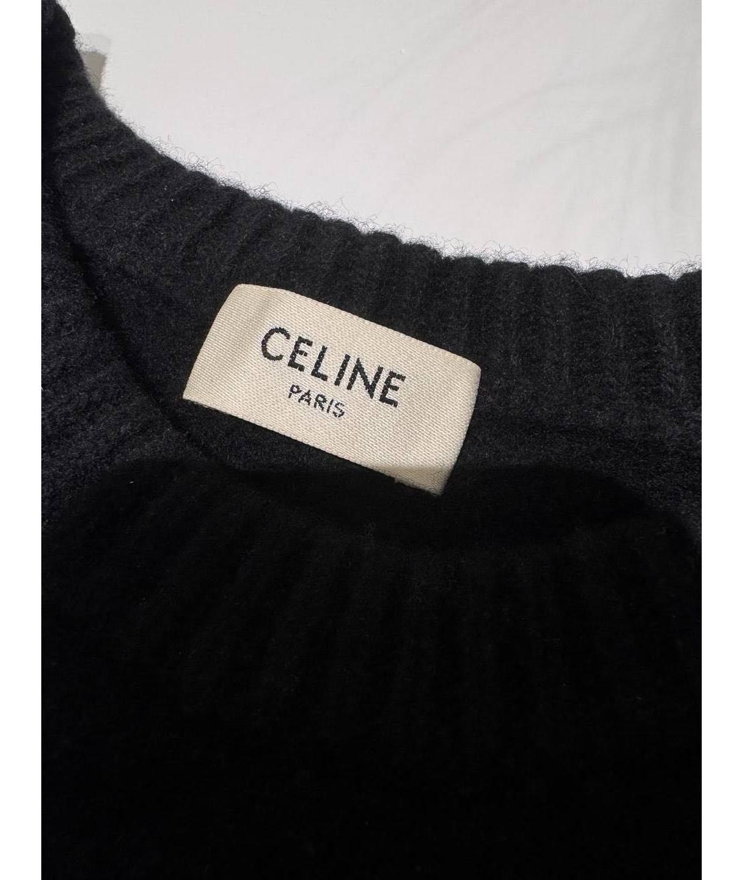 CELINE Черный шерстяной джемпер / свитер, фото 2
