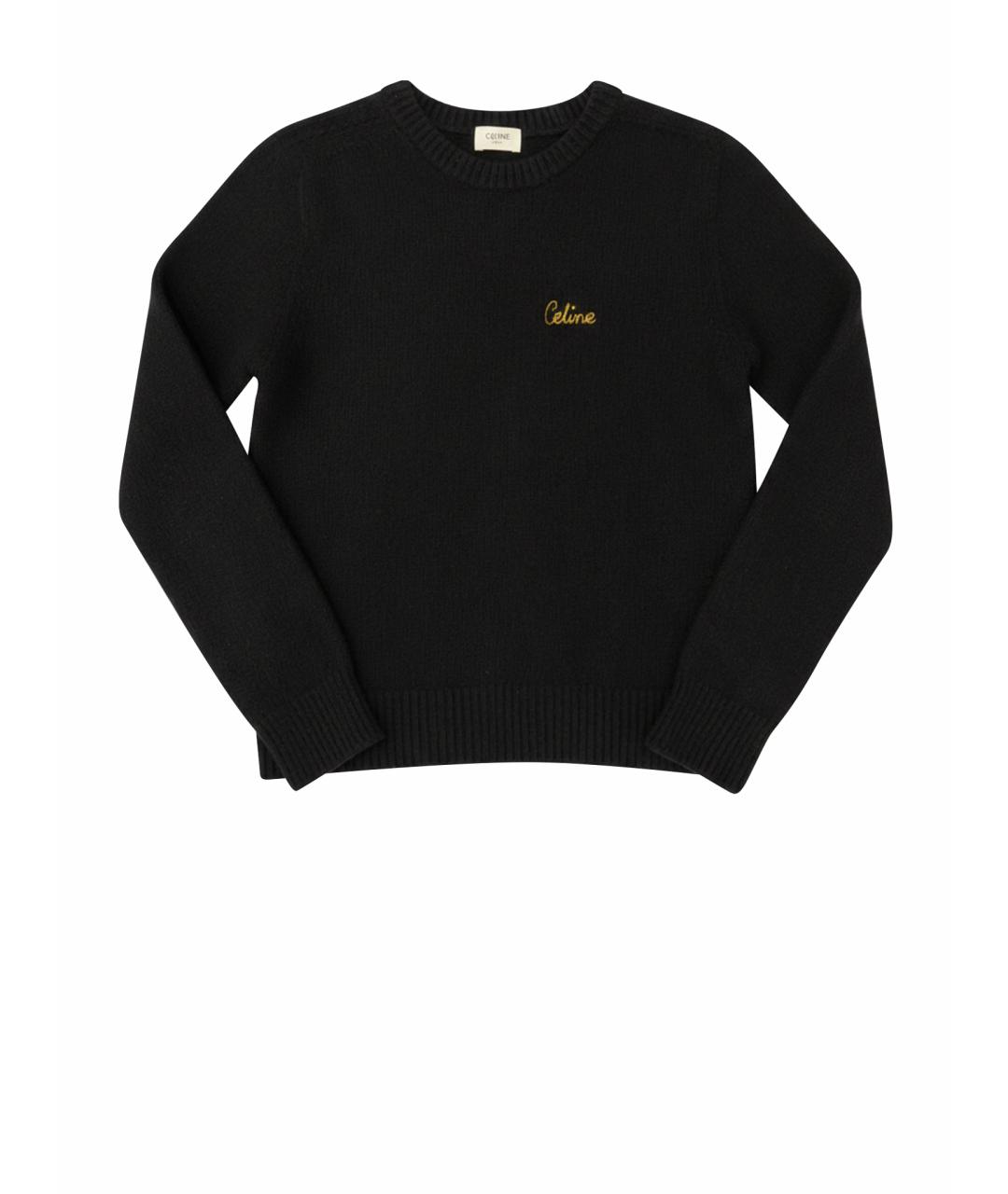 CELINE Черный шерстяной джемпер / свитер, фото 1