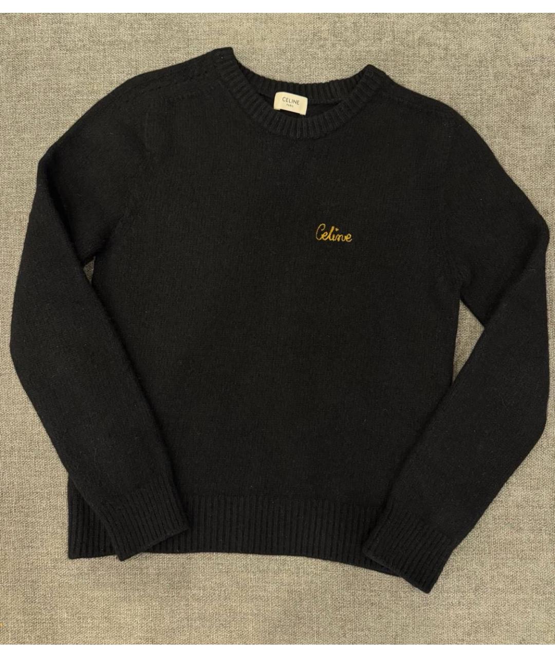 CELINE Черный шерстяной джемпер / свитер, фото 6