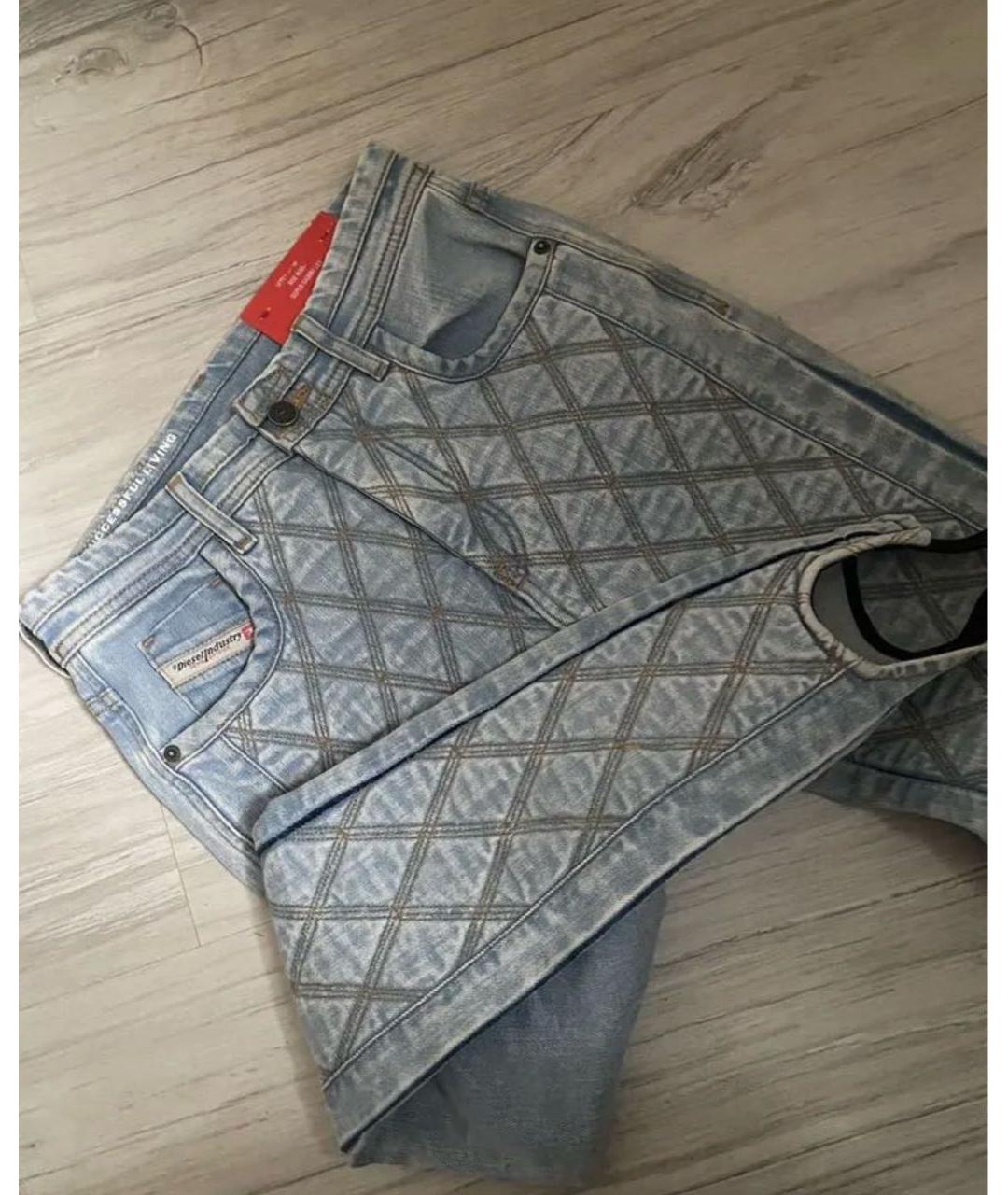 DIESEL Синие хлопковые джинсы слим, фото 3