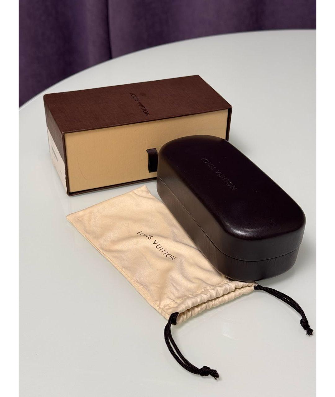 LOUIS VUITTON Коричневые пластиковые солнцезащитные очки, фото 4