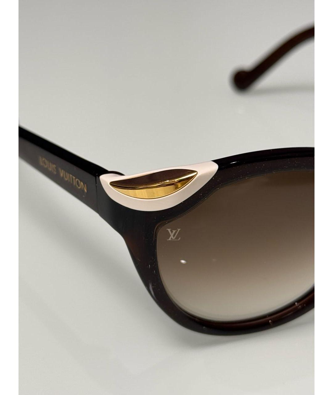 LOUIS VUITTON Коричневые пластиковые солнцезащитные очки, фото 3