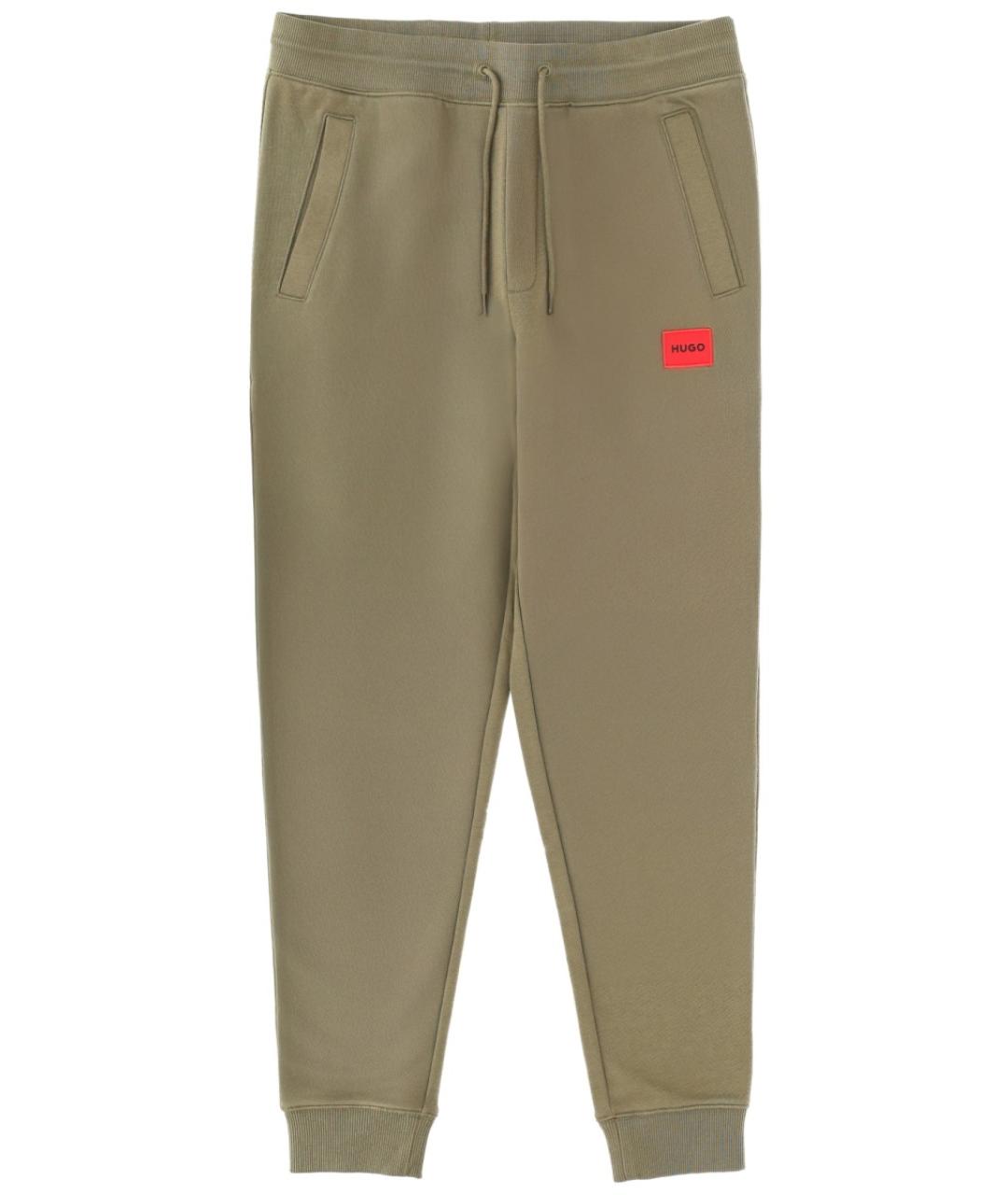 HUGO Зеленые хлопковые повседневные брюки, фото 1