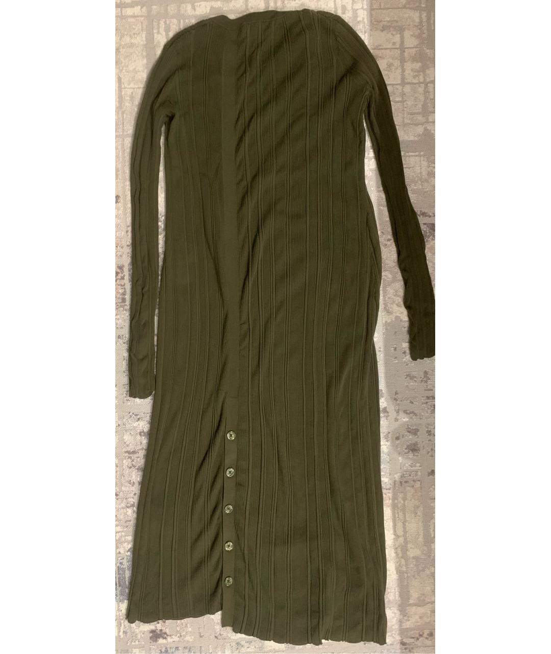 DIESEL Хаки хлопко-эластановое повседневное платье, фото 2