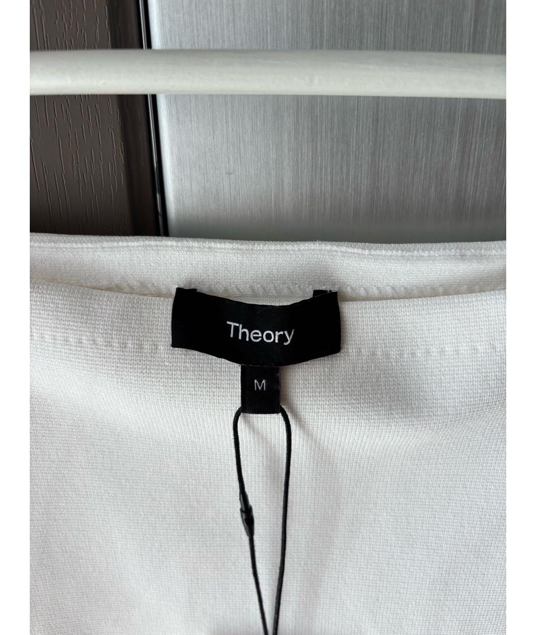 THEORY Белая вискозная майка, фото 3