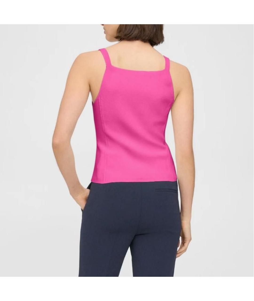 THEORY Белая вискозная майка, фото 8