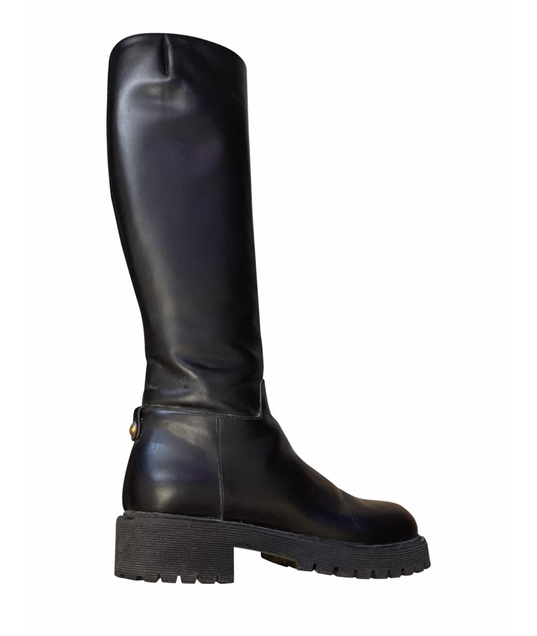 GIUSEPPE ZANOTTI DESIGN Черные кожаные сапоги, фото 1