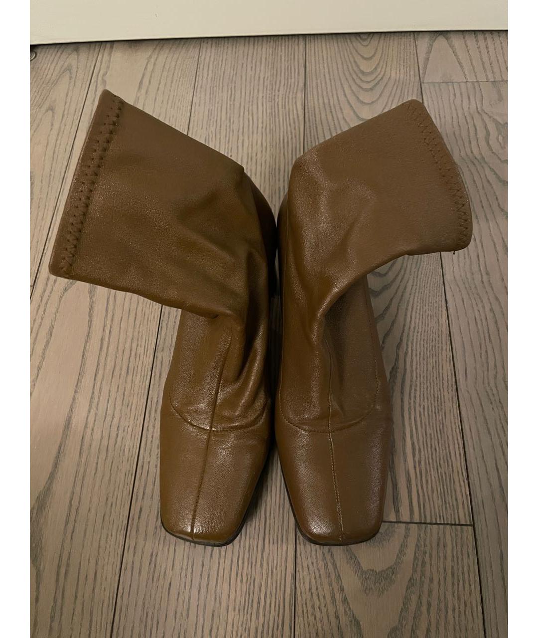SENSAI Коричневые кожаные полусапоги, фото 3