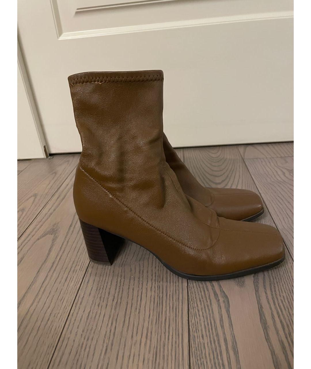 SENSAI Коричневые кожаные полусапоги, фото 5