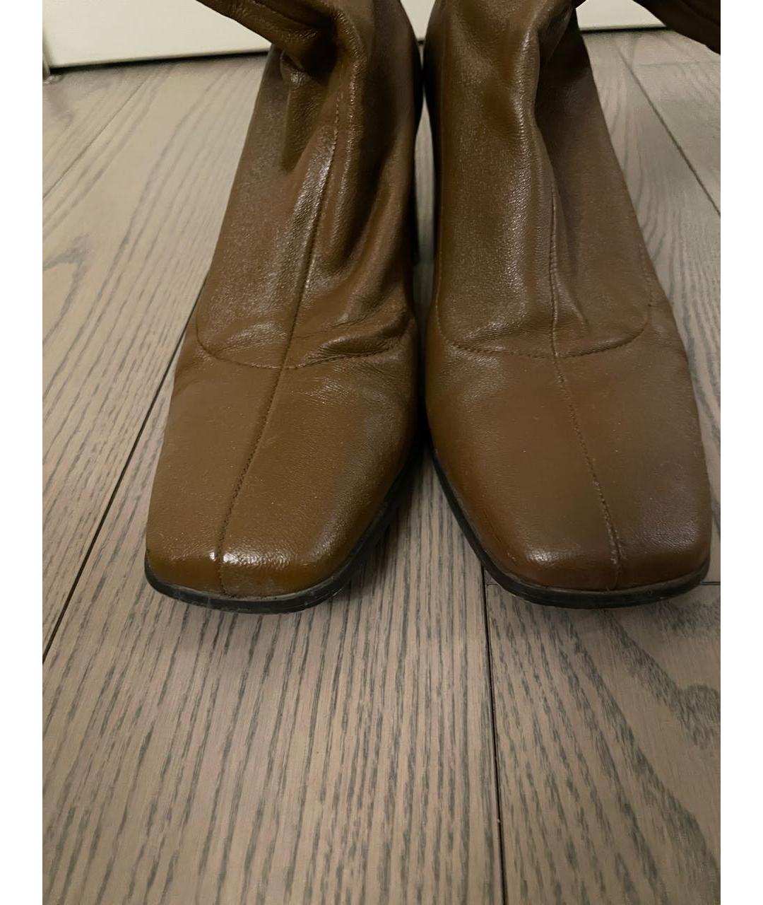 SENSAI Коричневые кожаные полусапоги, фото 4