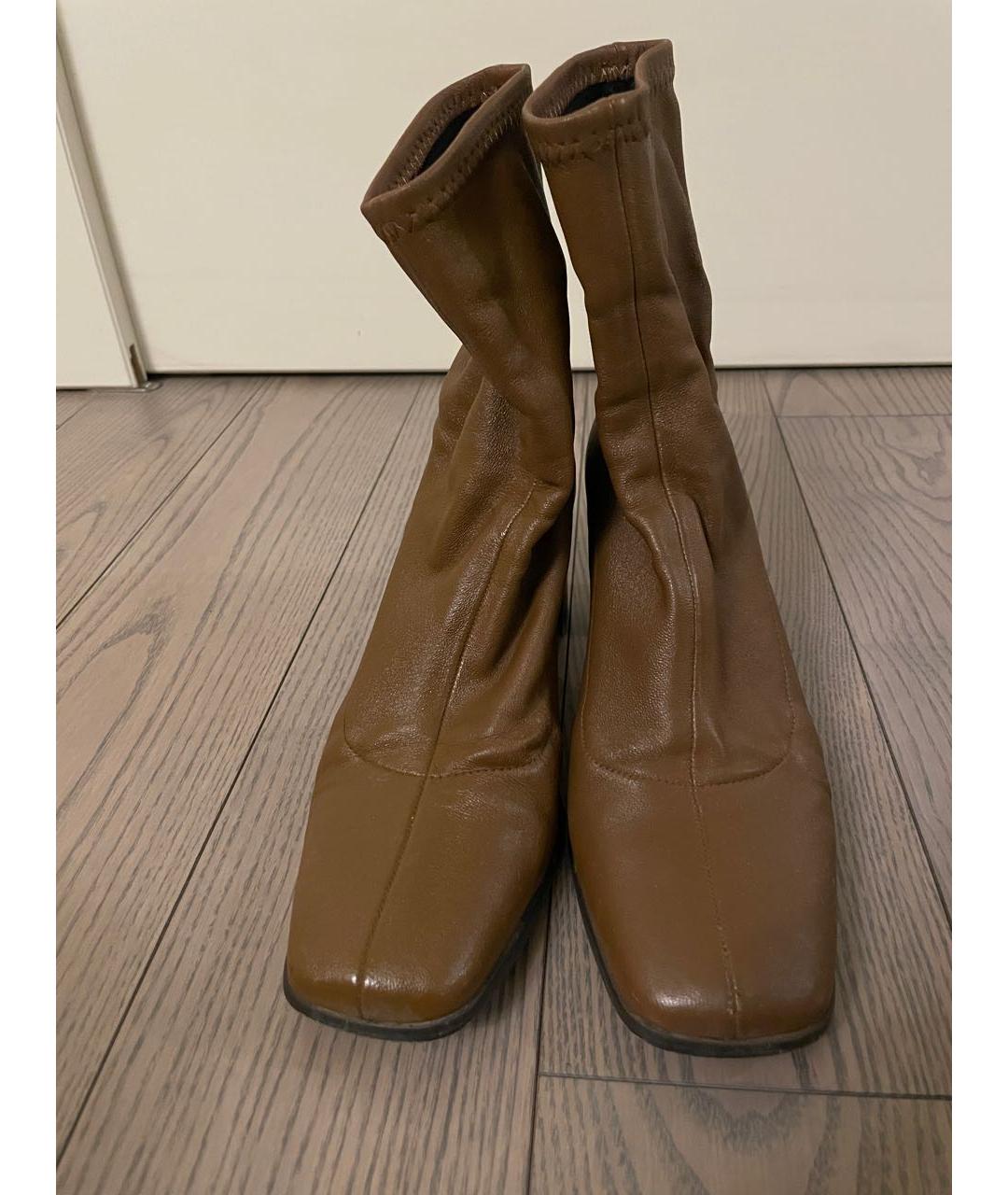 SENSAI Коричневые кожаные полусапоги, фото 2