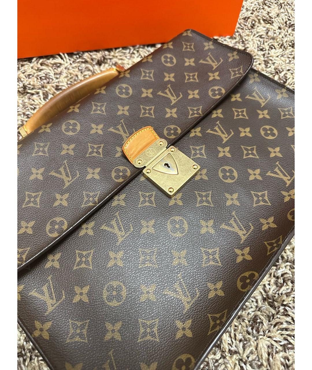 LOUIS VUITTON Коричневый портфель, фото 3