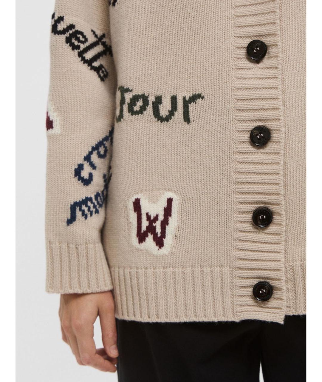 WEEKEND MAX MARA Бежевый шерстяной кардиган, фото 6