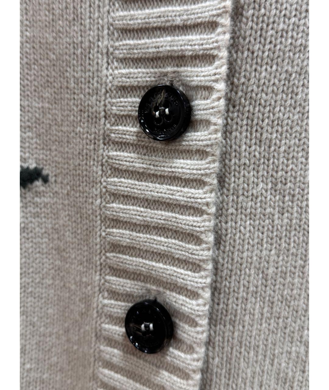 WEEKEND MAX MARA Бежевый шерстяной кардиган, фото 8