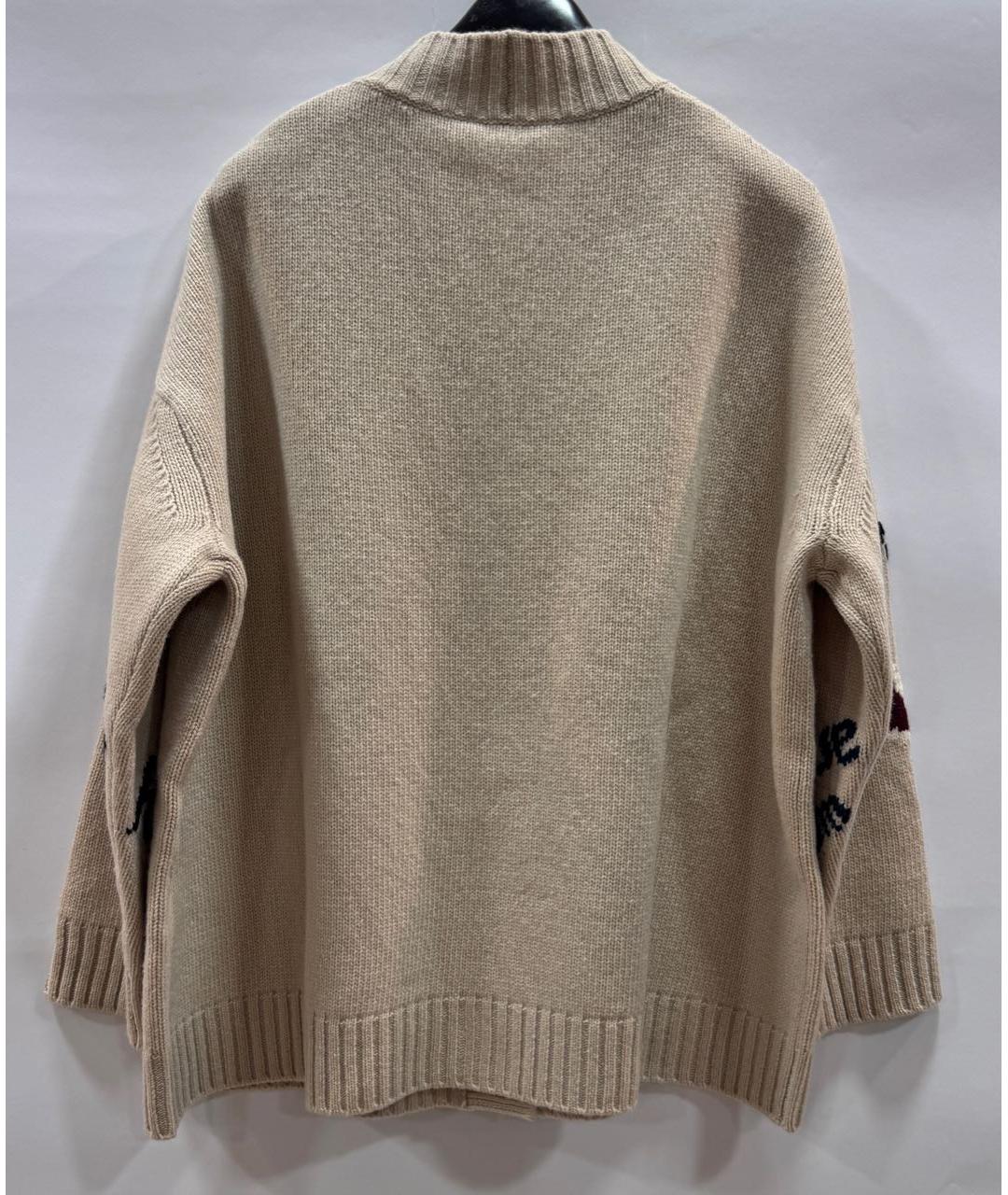 WEEKEND MAX MARA Бежевый шерстяной кардиган, фото 2